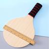2 Pieces Wooden Paddle Set Indoor Outdoor Activity Shuttlecock Solid Wood Badminton Kit