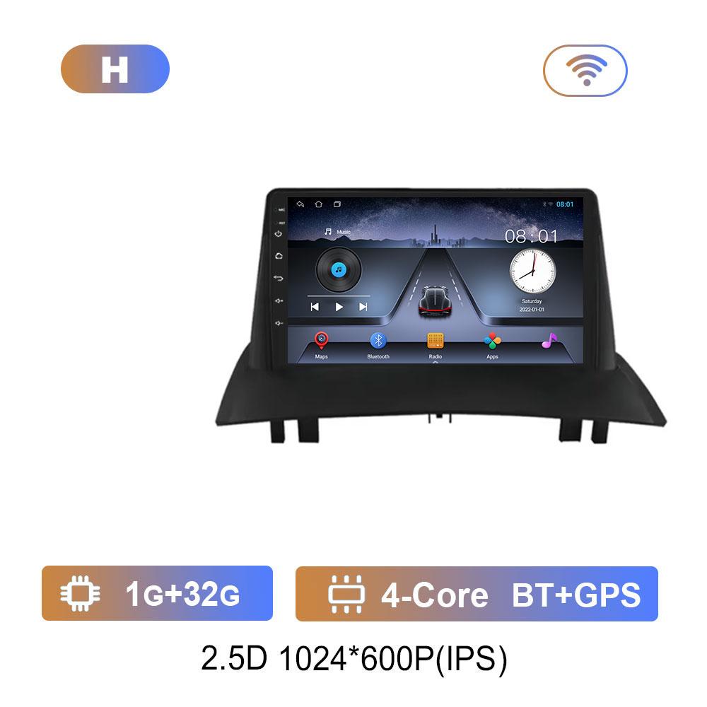 

для Renault Megane 2 2002 - 2009 Android 14 интеллектуальная система автомобильный радиоприемник мультимедиа видеоплеер 4G GPS Navi WiFi DPS стерео