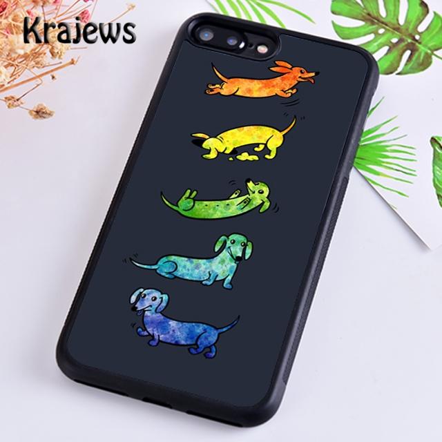 Krajews Dackel und Blume Weiche Handyhülle Abdeckung für iPhone 14 5 6s 7 8 plus XR XS 11 12 13 pro max Samsung S21 S22ultra Plus