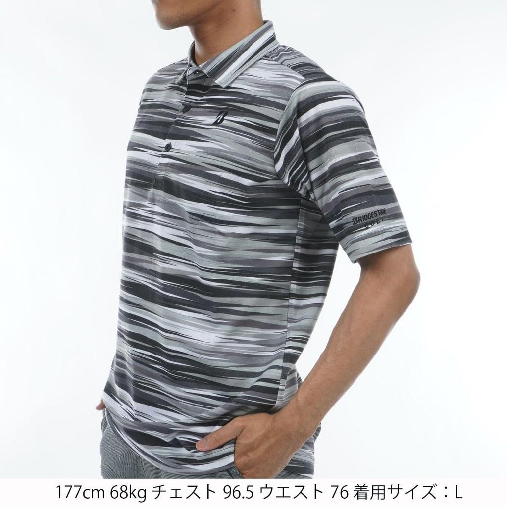 [Bridgestone Golf] Golf Shirt, Short Sleeve Shirt AGM09A, Men's, BK