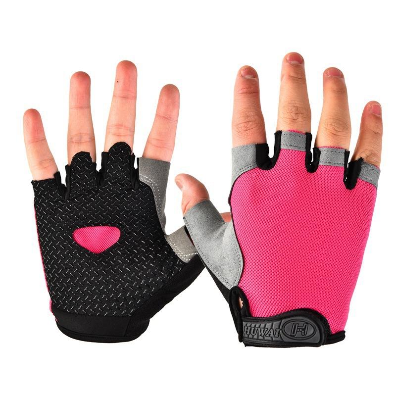 SANTIC Cycling Half Finger Gloves for Men Women, Anti-Slip Shock-Absorbing Breathable Mesh, for Gym Yoga Driving Outdoor Sports