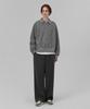 GLW Oversized Striped Collar Knit Soft Touch Gray