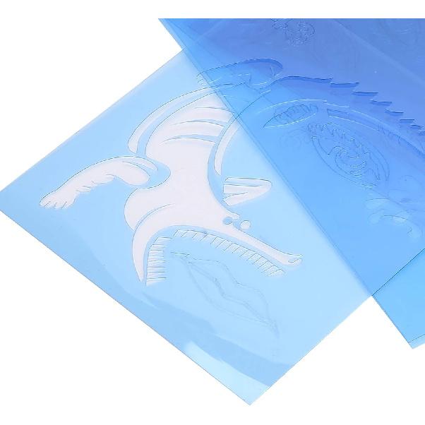 12 Pcs Reusable Face Painting Stencils, PET Body Tattoo Templates for Halloween Christmas Party, DIY Art Design, 20 X 12cm, Easy To Use and Clean