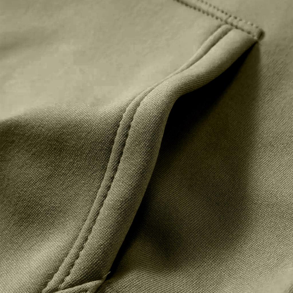 Men's Casual Loose Color Zippered Fleece Hooded Sweatshirt Sports Jacket