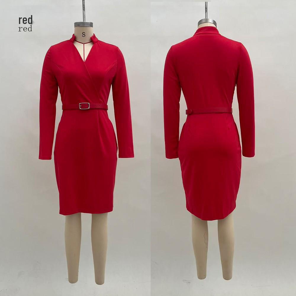 2025 Autumn Waist-Cinching French Style Long-Sleeve Dress