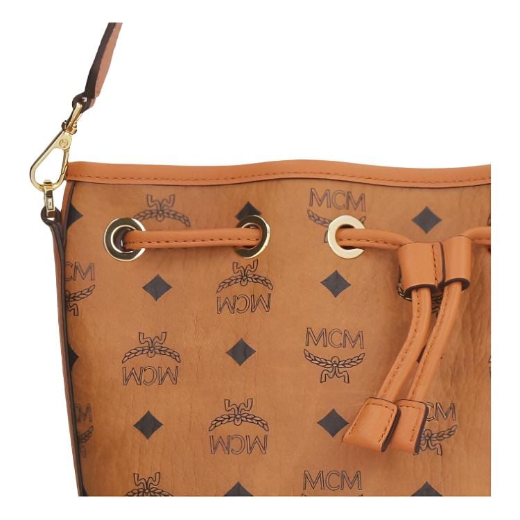 MCM Coated Canvas With Nappa Leather Handbag, Shoulder Bag Regular Women's Brown & Cognac MWDCSDU01CO001