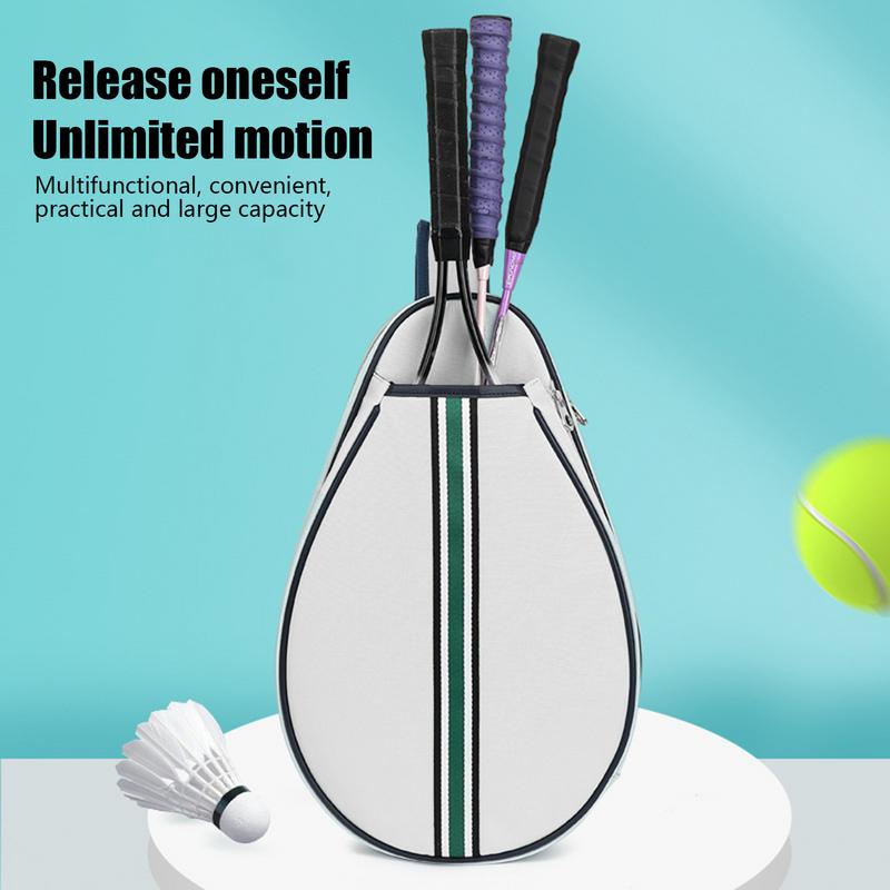Badminton Racket Bag Badminton Racquet Storage Organizing Pouch Waterproof Racquet Tote Pack Large Protective Rackets Cover Bag