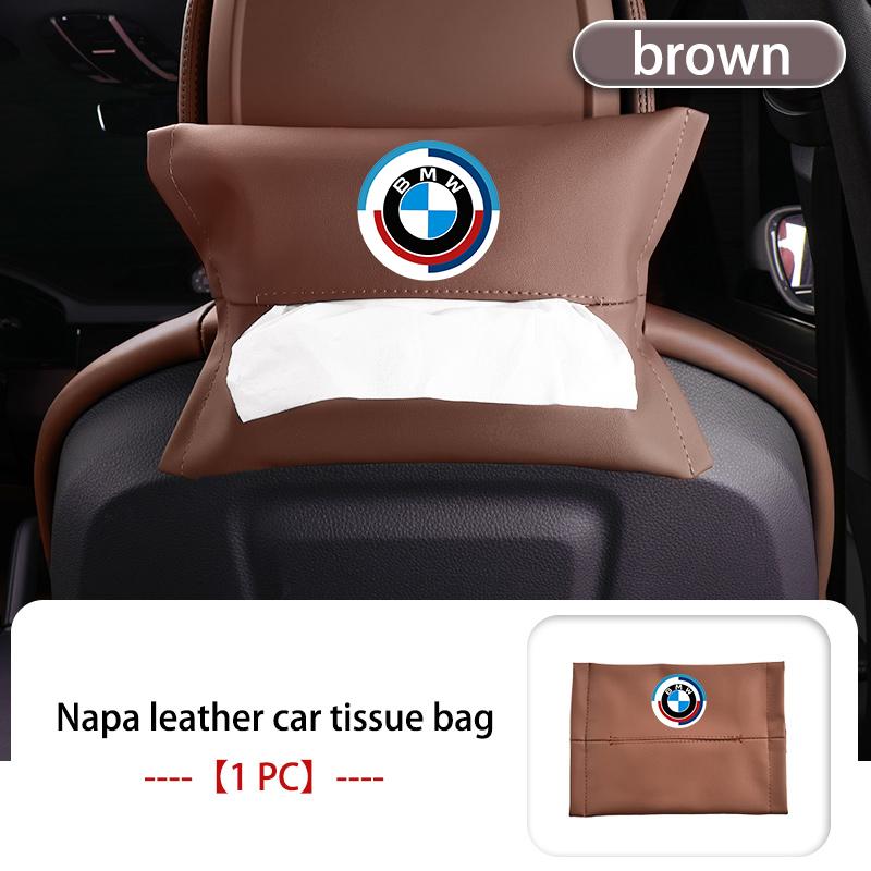 AAACC1 Car Tissue Box Seat Back Paper Bag Interior Decoration Supplies For BMW X1 X2 X3 X4 X5 X6 F49 F39 F25 G01 F16 G06 G07 F25 F30