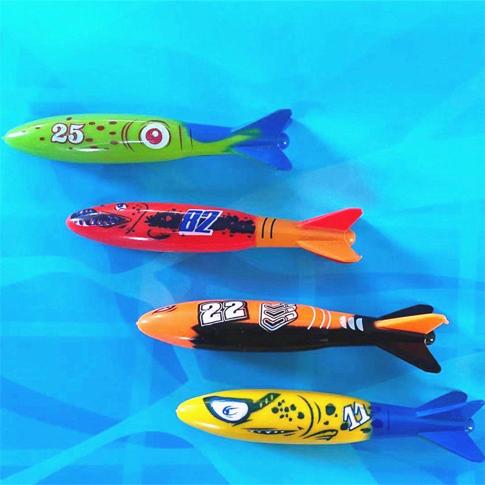 4 PCS Bathroom toys Weight Sticks Sports Rocket Diving Underwater Toys Swimming Pool Toy Swim Dive