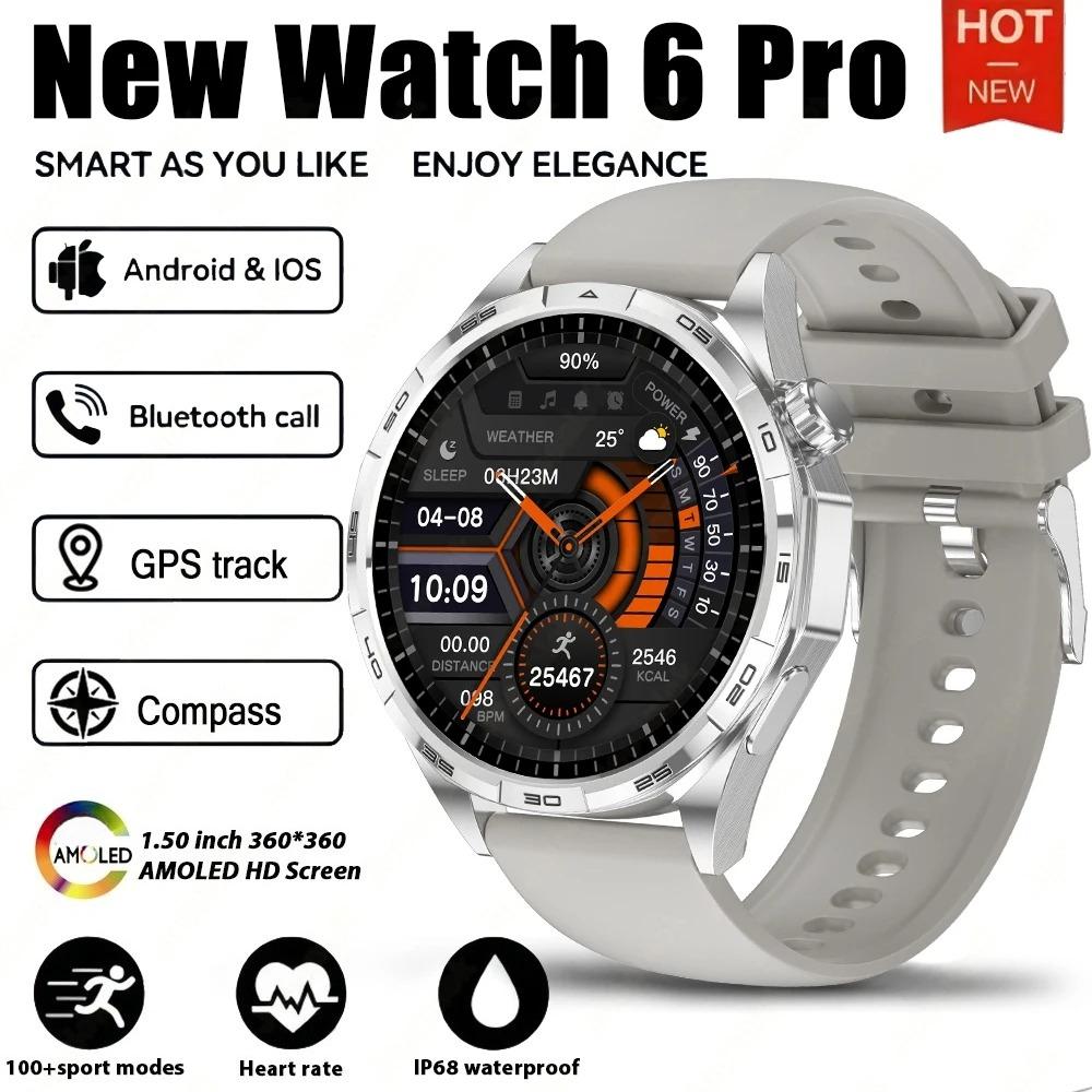 

New Watch 6 Pro GPS Compass Smart Watch Men s 360*360 Screen NFC Health Monitoring Men Bluetooth Call Smartwaches Watch 6 pro