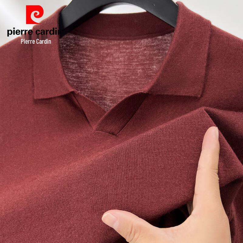 Pierre Cardin Men's Machine Washable Cashmere Blend Polo Knit Sweater