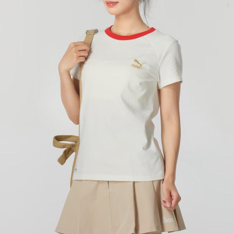 New PUMA Regular T Shirt Women's White 629234-65
