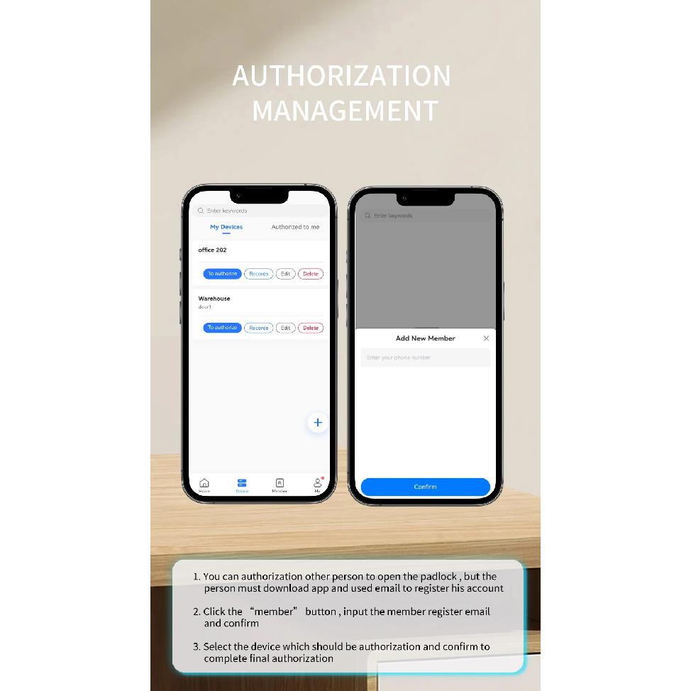 TOMZN NFC Passive Intelligent Padlock Keyless No Keyway Waterproof Theft-proof Thickened Body Lock/Unlock Record Nfc Lock APP