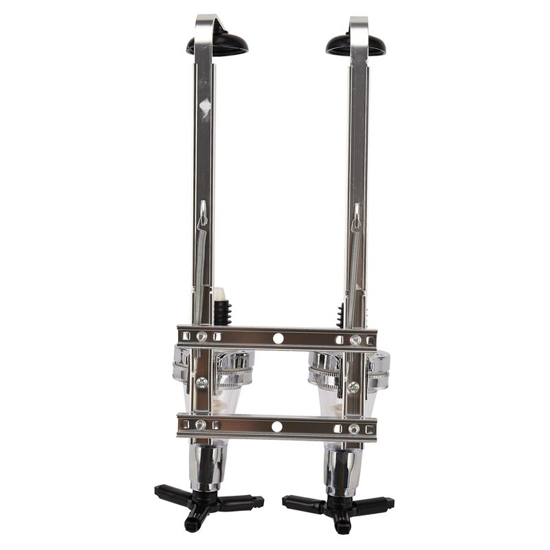 

ABNO-3X 2 Bottles Wine Alcohol Shot Dispenser Pourer Rack Liquor Drinks Wall Bar Mounted срібний