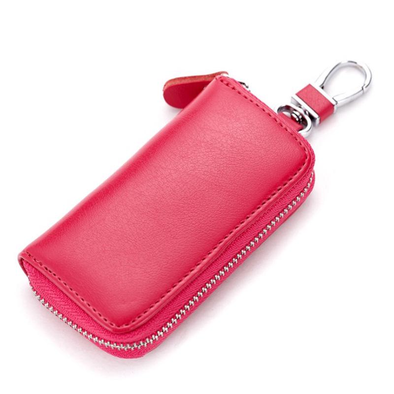 Trendy Unisex Genuine Leather Large Capacity Car Key Case