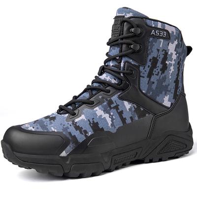 Bottes Camouflage Homme Bottes de Combat Désert Extérieur Entraînement sur le Terrain Bottes Tactiques Montantes Bottes d'Entraînement Jungle