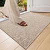 Fußmatte Eingangsbereich Gummirückseite 120x65 Für Flur Beige