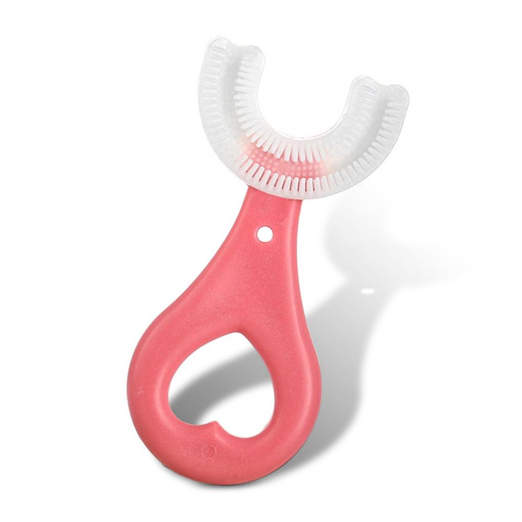 

Силиконовая ручная U-образная отбеливающая зубная щетка на 360 градусов, детская зубная щетка, сгибаемая ручка для домашнего здоровья, ежедневно 2-6y type1