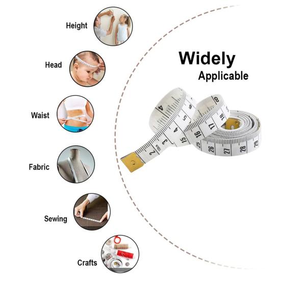 1/2Pcs 1.5M/60-inch Double-sided Tape Measure Mini Soft Measuring Tape Portable Tailor Sewing Cloth Weight Loss Body Measuring Tape Flexible