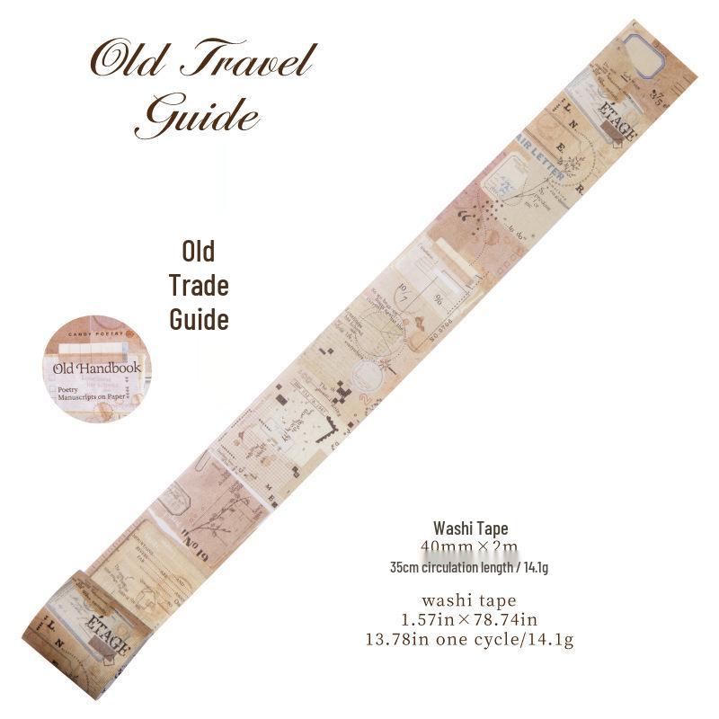 Sugar Poem Washi Tape: Retro English Paper for DIY Journals and Collages