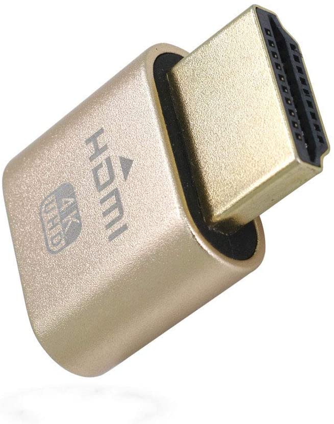 HDMI-compatible Dummy Plug Virtual Display Headless Ghost Display Emulator 4K DDC EDID Dummy Emulator Adapter For Bitcoin Mining