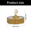 Multi Functional Iron Serving Tray for Holiday Parties Elegant Snacks Storage Container with Nonslip Base