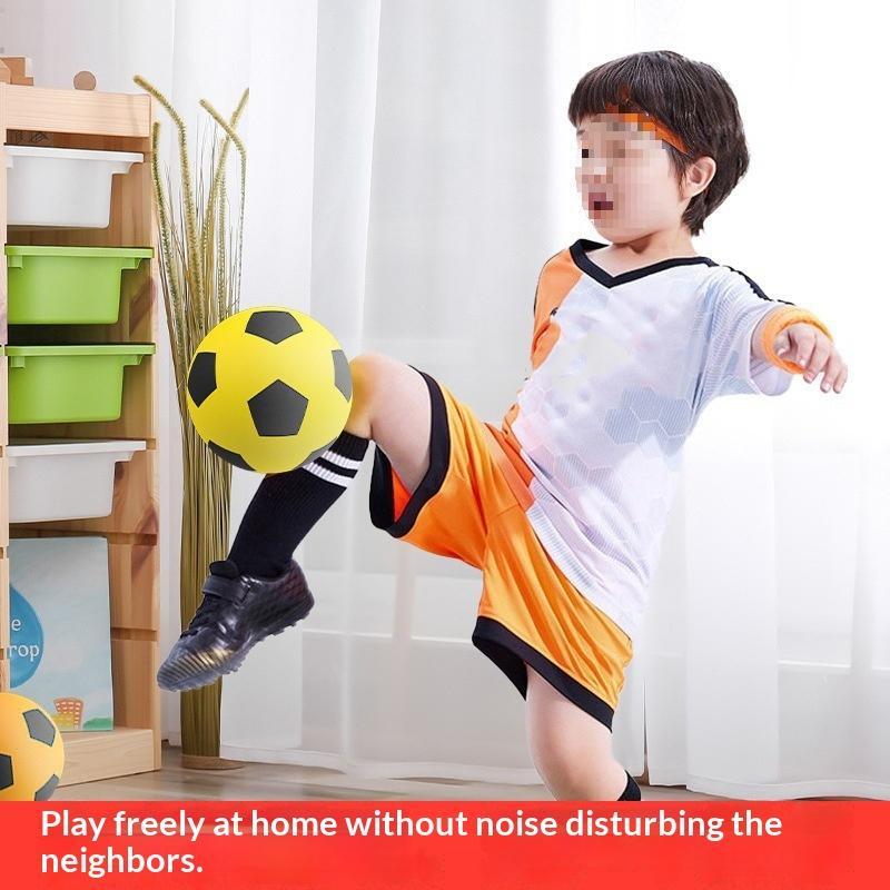 1Pc 3 Colors High-Elastic Indoor Silent Football PU Foam Practice Ball Comes With A Net Bag For Home Use And Skill Development