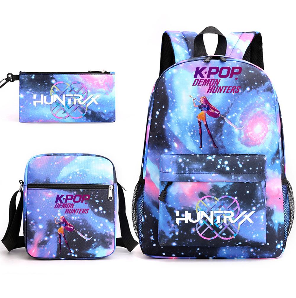 3-teiliges/Set Anime-bedruckter Rucksack mit Umhängetasche und Federmäppchen für Teenager-Schüler Jungen Mädchen Schultasche Große Kapazität Buchrucksack Kindergeschenk Rucksack