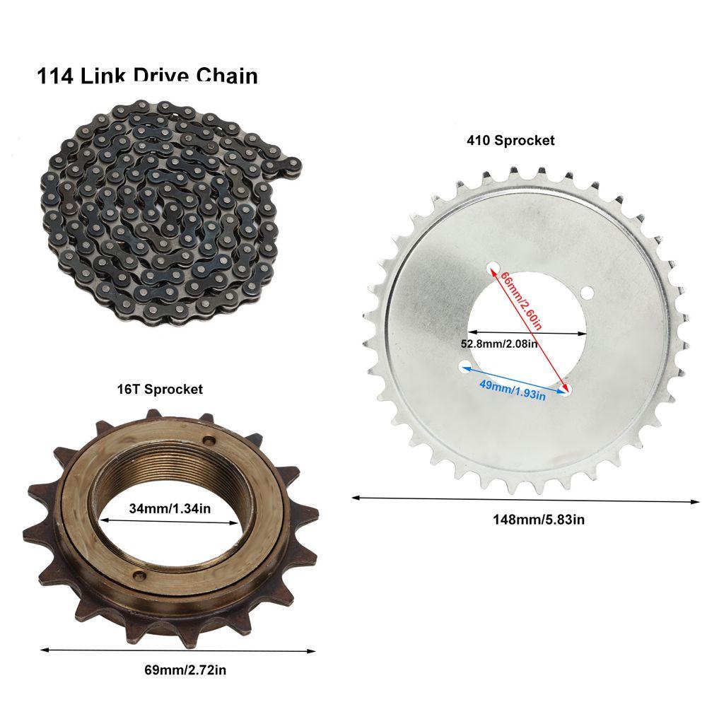 Metal Steel Motorcycle Chain Kit Off Road Vehicle Chain Kit  Drivetrain Maintenance
