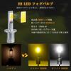 Futwod LED Fog Lights H1 White/Yellow Dual Color Switching (3000K Yellow, 6000K White) - High Brightness, Replacement Bulb, 12V, COB Chip, 2800LM, Fan