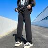 Spring and Autumn Men's Thin Section Loose Wide Leg Tide Hong Kong Style High Street Straight Long Pants Plus Size