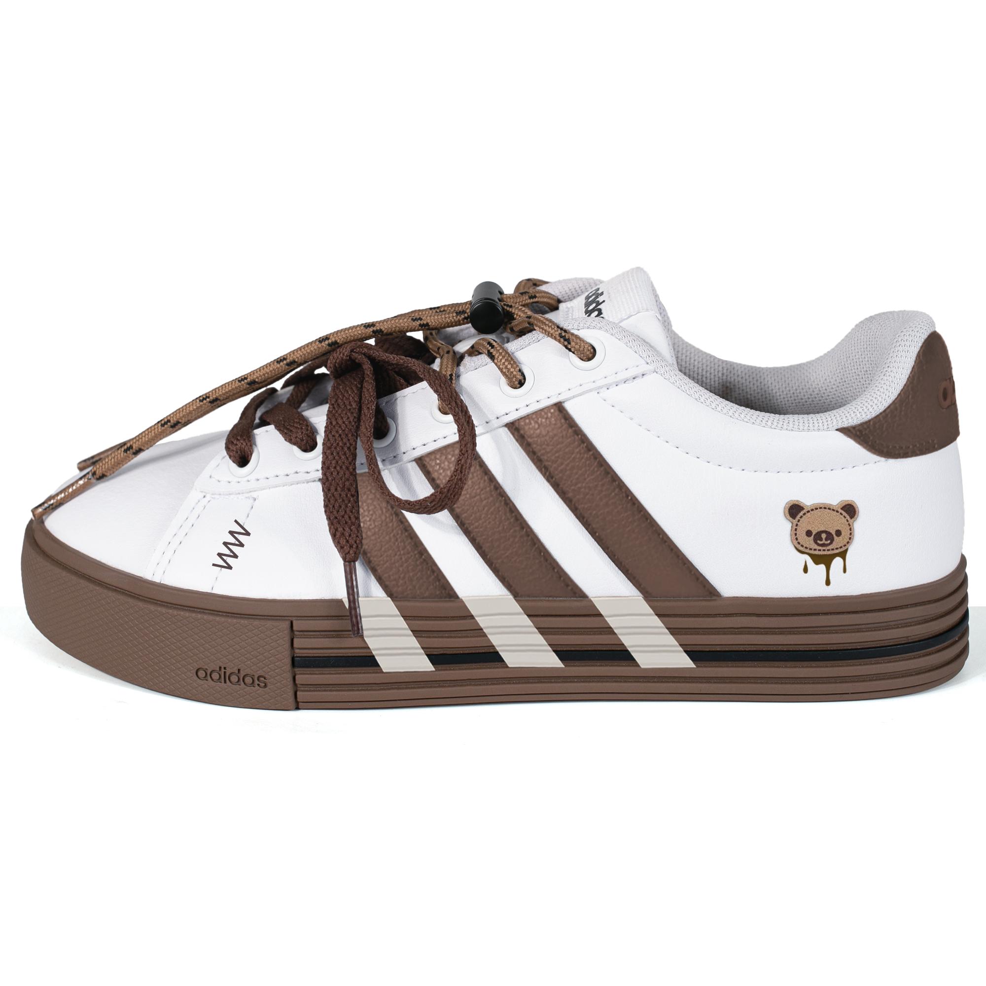

Adidas Daily 4.0 Cocoa Bear Synthetic Leather Slip Resistant Abrasion Resistant Low top Skateboard Shoes Unisex JR0077(Team562-) 42⅔
