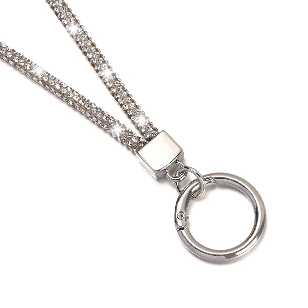 Fashion Bright Keychain Hanging Cord Crystal Anti-lost Rope Rhinestone Phone Lanyard Chain Straps