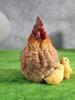 Resin Chicken Family Figurines - Realistic Rooster Sculptures for Garden, Outdoor/Courtyard Decoration