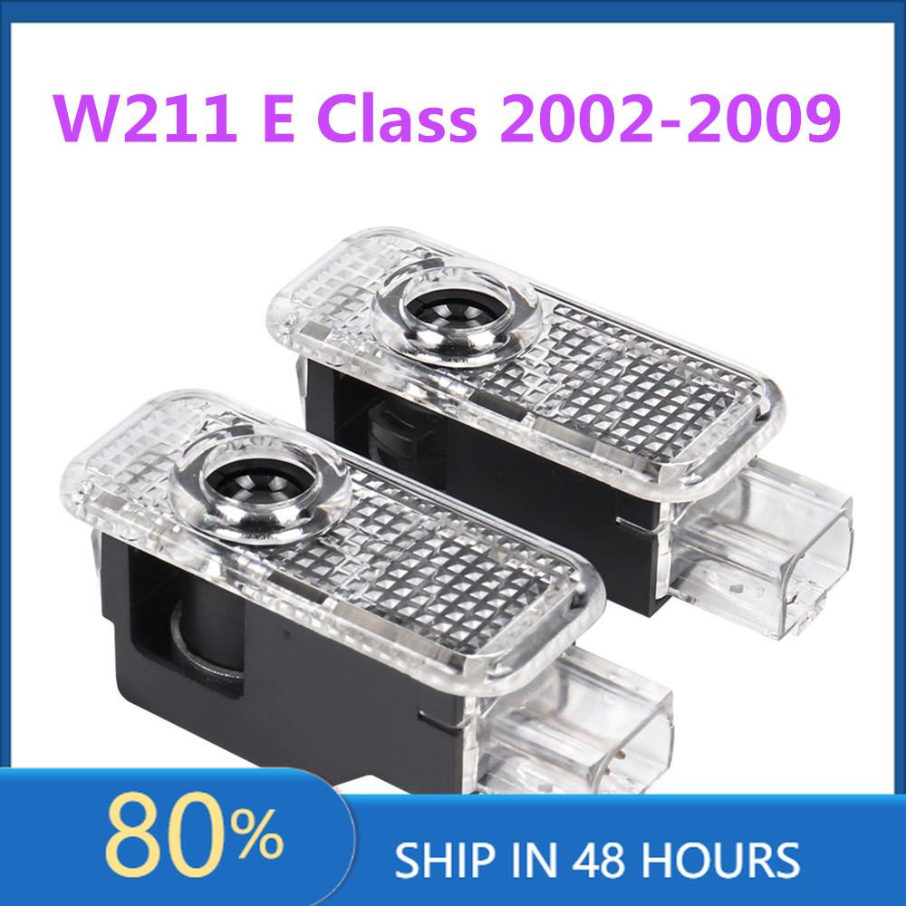 Car Sticker 2PCS LED Car Door Ghost Shadow Welcome Logo Projector Lights Accessories For Mercedes Benz W211 S211 E CLASS 2002 -