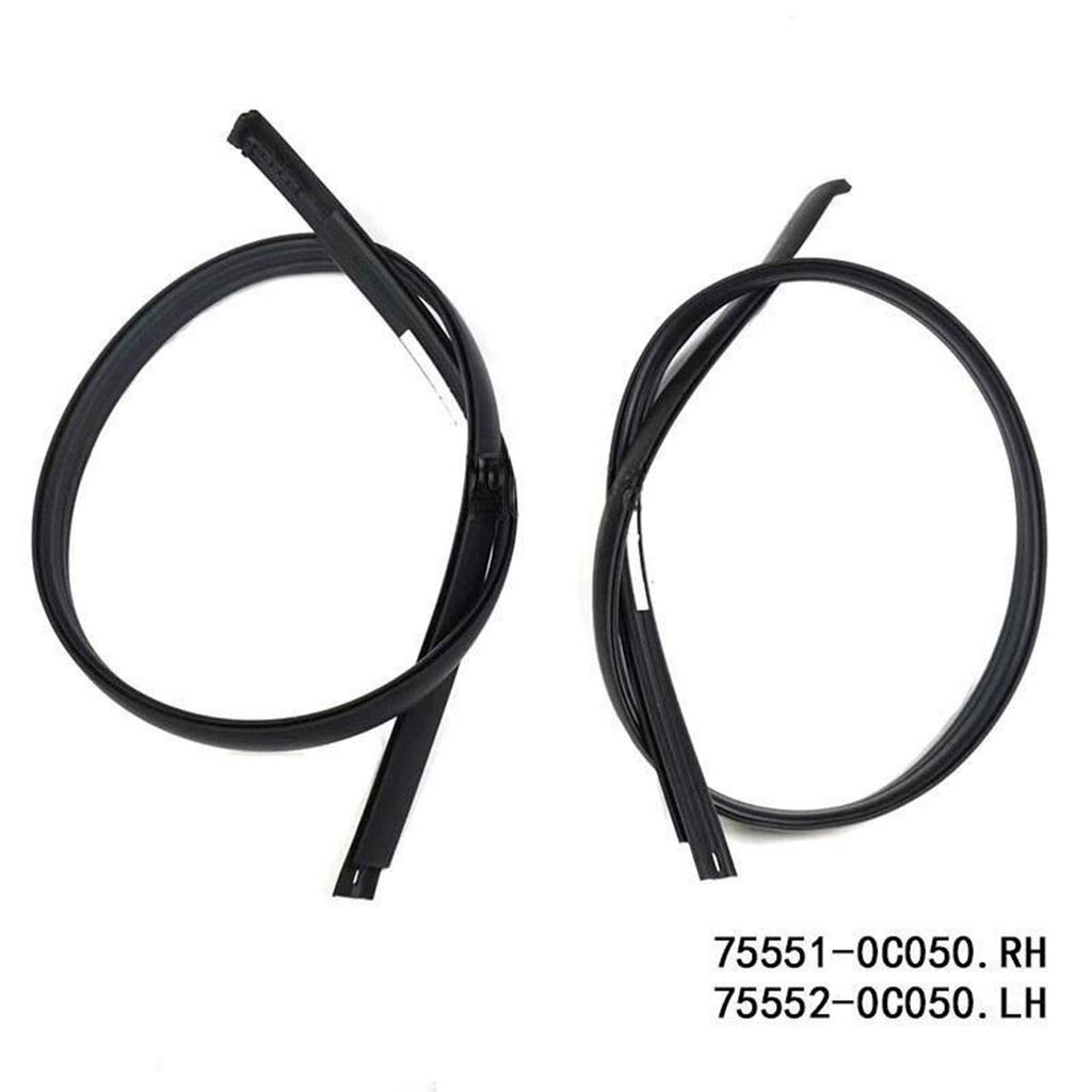 75551-0C050 75552-0C050 for 2007-2020 Roof Rubber Strips Weatherstrip Waterproof Rain Seal Replacement Accessory