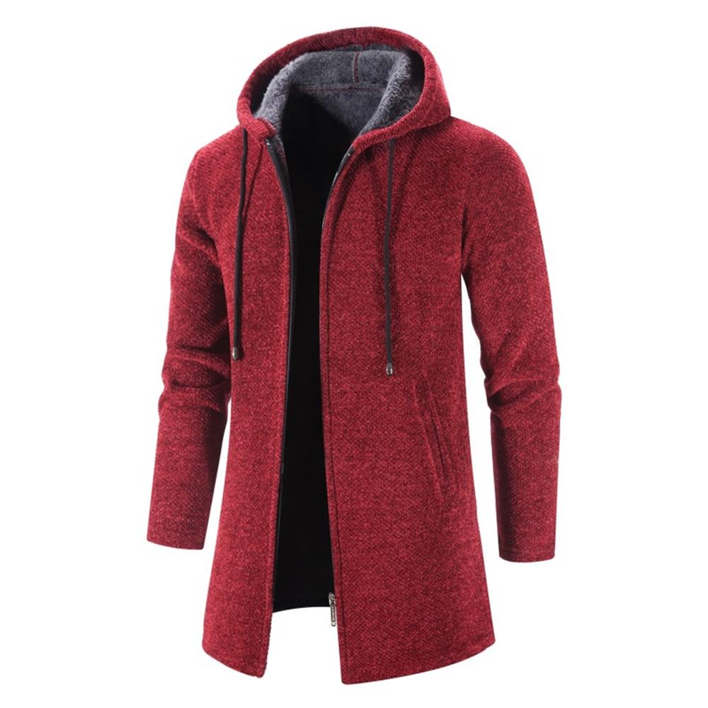 

Мужские однотонные толстовки с капюшоном, толстое пальто с длинными рукавами, зимняя теплая куртка, топы, повседневная верхняя одежда, большие размеры 4XL