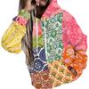 Womens Oversized Hooded Sweatshirt With Botanical Cartoon Print Loose Fit Comfortable Casual Top 2025