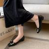  Shallow square buckle lowheeled shoes, new onepedal commuter single shoes, widened largesize women's shoes 