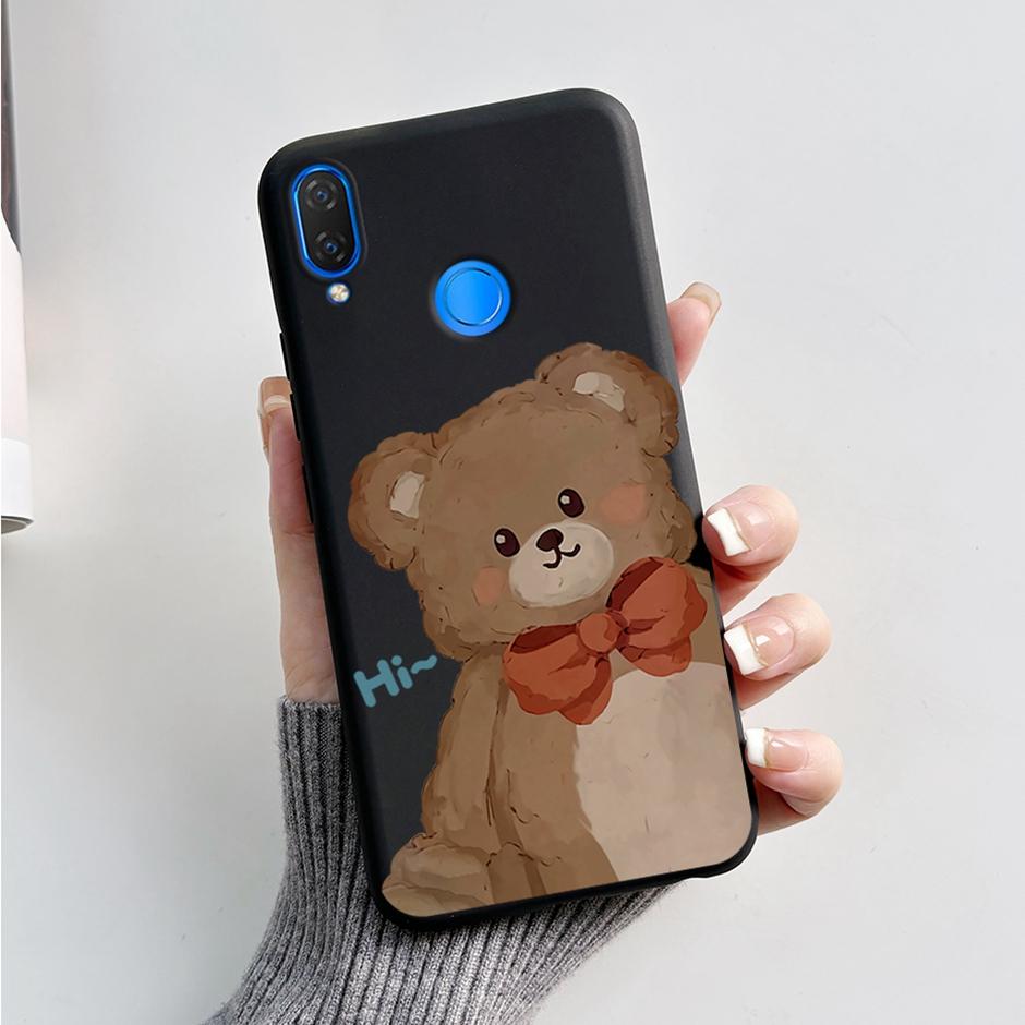 Cute Rabbit Photograph Phone Case For Honor 10 Lite Liquid Silicone Cover Shell For Huawei P smart 2019 Graffiti Bumper