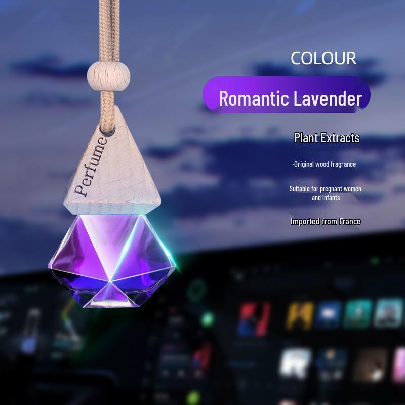 Car Aromatherapy Pendant: Glass Odor Remover for Men & Women's Fragrance