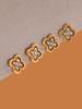 Qiong Yao 18K Gold Plated Four-Leaf Clover Zirconia Stud Earrings & Necklace Set