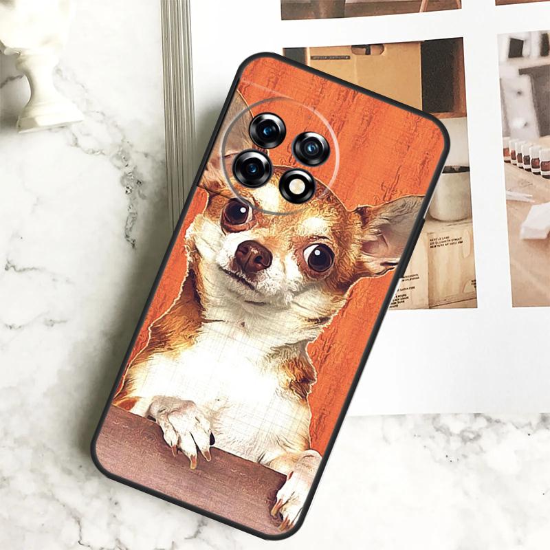 Cartoon Chihuahua Hund Fall Für OnePlus 12 12R 11 9 10 Pro 10R 9R 8T 10T Nord 3 CE 2 Lite 2T N10 N20 N30 CE4 Abdeckung