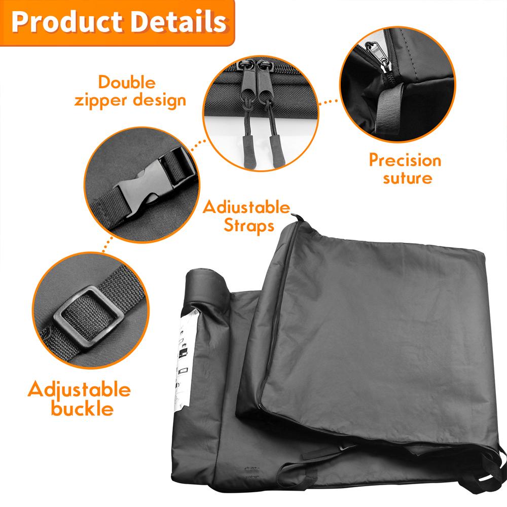 Soft Top Window Storage Bag for Jeep Wrangler 2009-2018 JK/JKU and 2018-2025 JL JLU 2-Door & 4-Door Sahara Freedom Rubicon