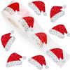 500Pcs/Roll Of Christmas Holiday Candy Gift Stickers, Decorative Christmas Hat Stickers, Sealing Stickers