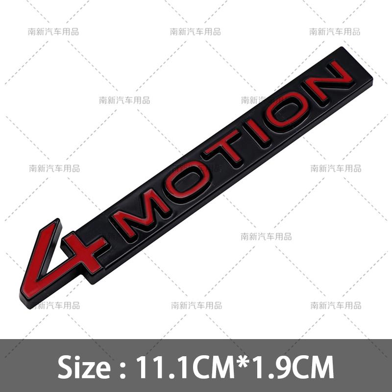 3D Metal 4 Motion Badge Rear Trunk 4Motion Emblem Car Body Stickers For GOLF R GTI 6 7 8 MK5 MK6 MK7 MK8 Car Styling Accessories
