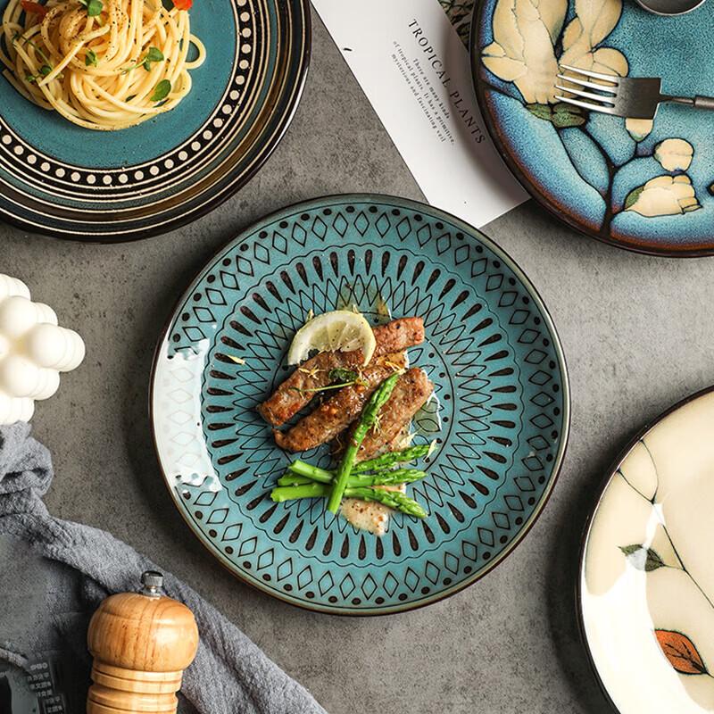 Nordic Retro Ceramic Dinner Plate