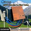 3000W 5000W 8000W MPPT Vindturbin Kontroller Vindkraft Genereringskontroller Med Overladningsbeskyttelse IP67 Vanntett