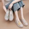 Women's Shoes Summer New Lace Hollow Fabric Casual Shoes Slip On Lightweight Breathable Shoes