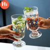 Hi Glass Cup Lovely Ručně malované Flowers Goblet Ice Cream Cup 280ml